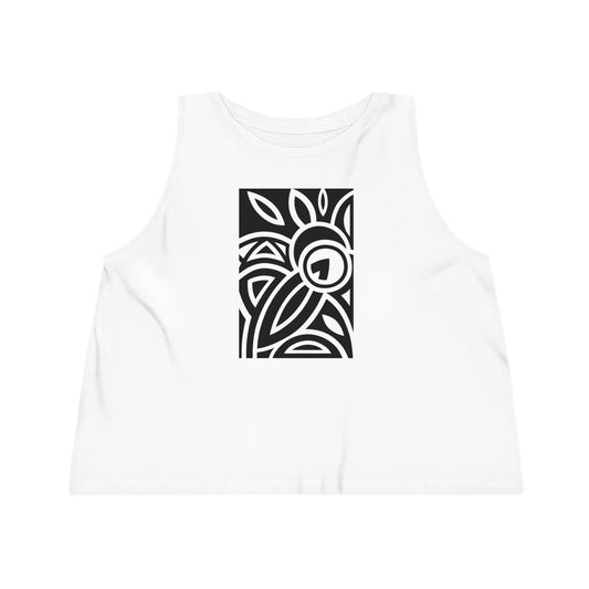 Women's Dancer 100% Organic Cotton Cropped Tank Top (Design 23)