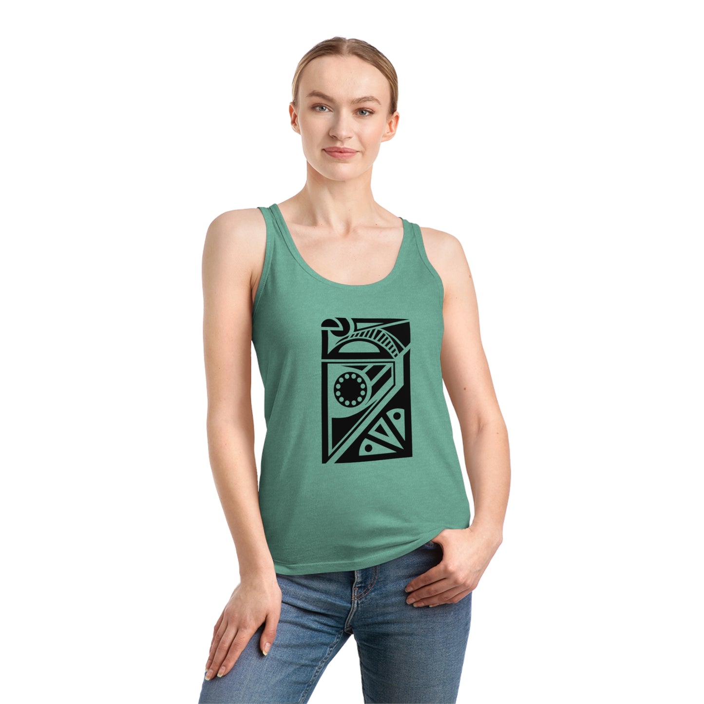 Women's Dreamer 100% Organic Cotton Tank Top (Design 17)