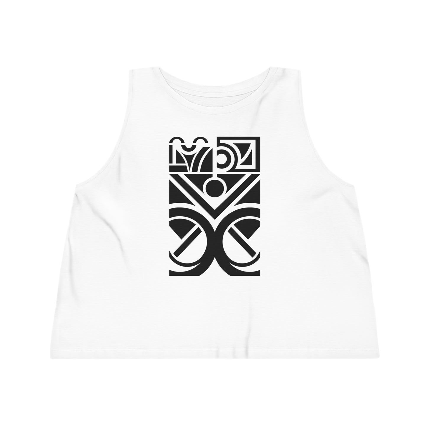 Women's Dancer 100% Organic Cotton Cropped Tank Top (Design 27)