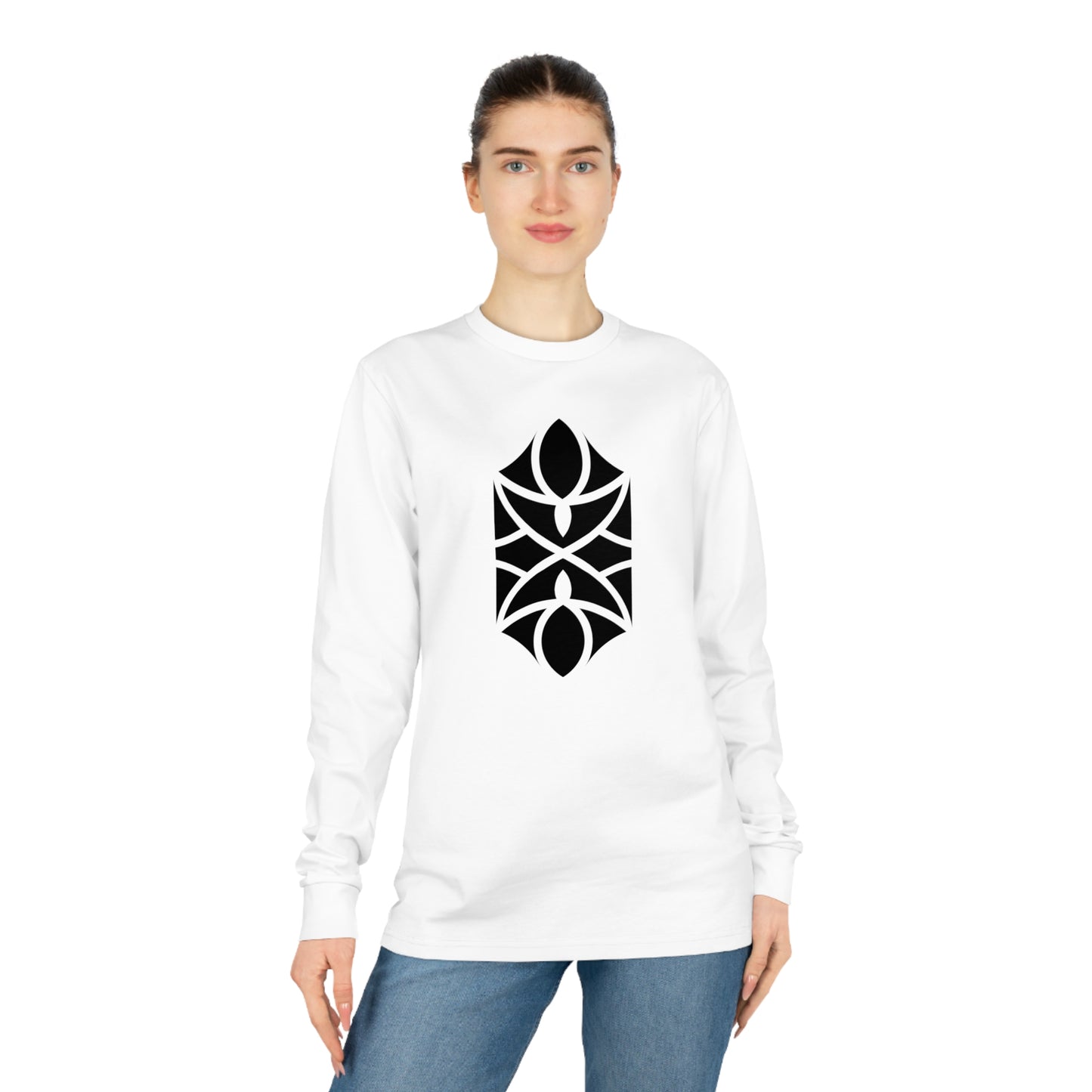 Unisex Shifts Dry 100% Organic Cotton Long Sleeve T-shirt (Design 18)