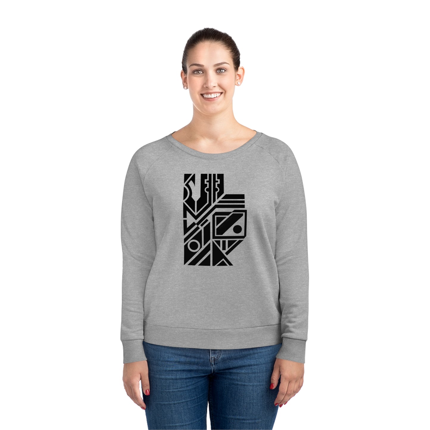 Women's Dazzler 85% Organic Cotton Relaxed Fit Sweatshirt (Design 6)