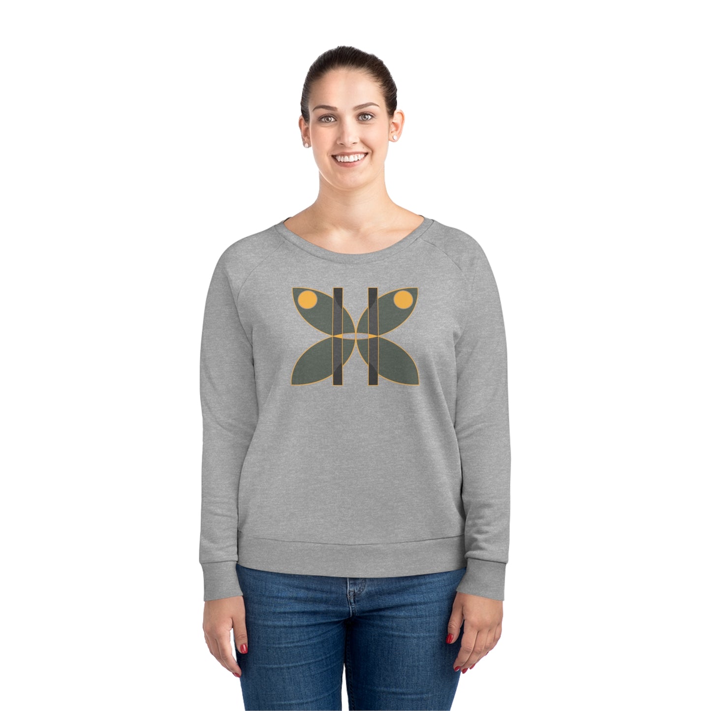 Women's Dazzler 85% Organic Cotton Relaxed Fit Sweatshirt (Design 15)