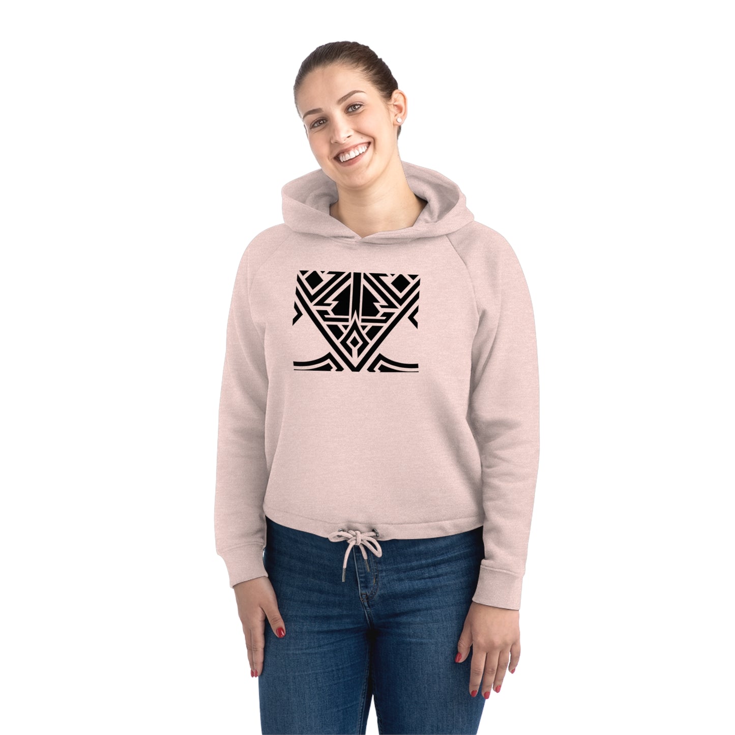 Women's Bower 85% Organic Cotton Cropped Hoodie (Design 20)