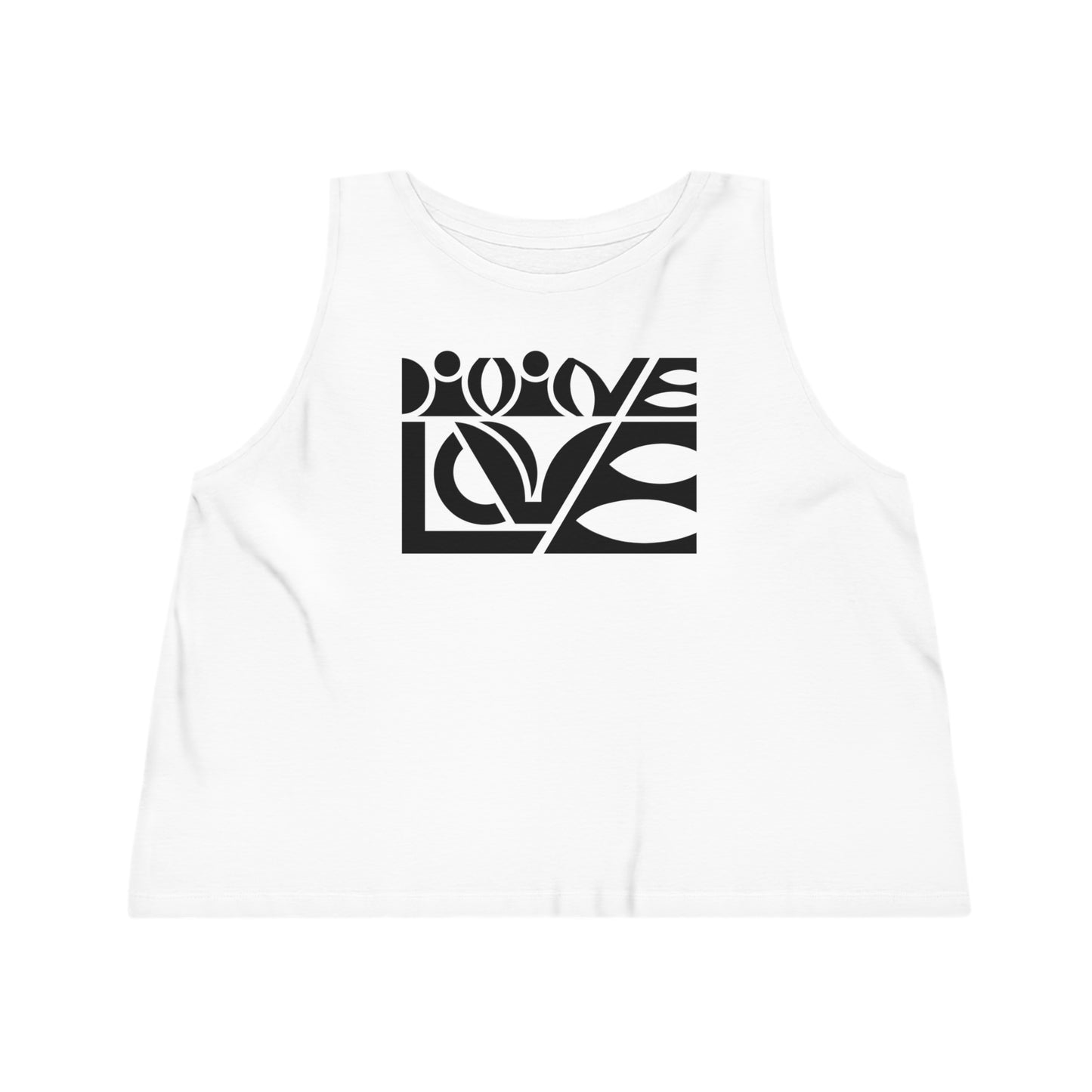 Women's Dancer 100% Organic Cotton Cropped Tank Top (Divine Love)