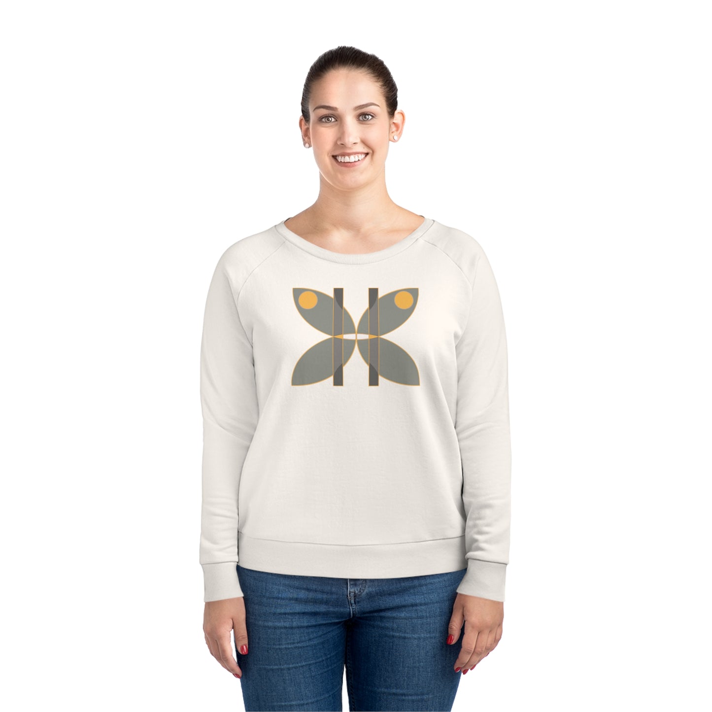 Women's Dazzler 85% Organic Cotton Relaxed Fit Sweatshirt (Design 15)