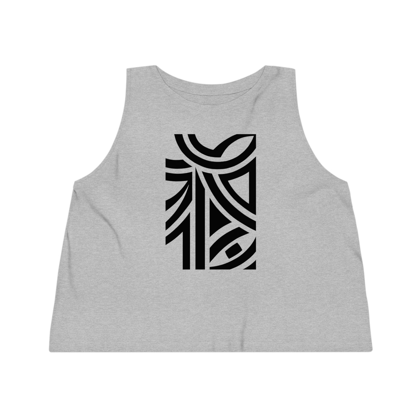 Women's Dancer 100% Organic Cotton Cropped Tank Top (Design 26)