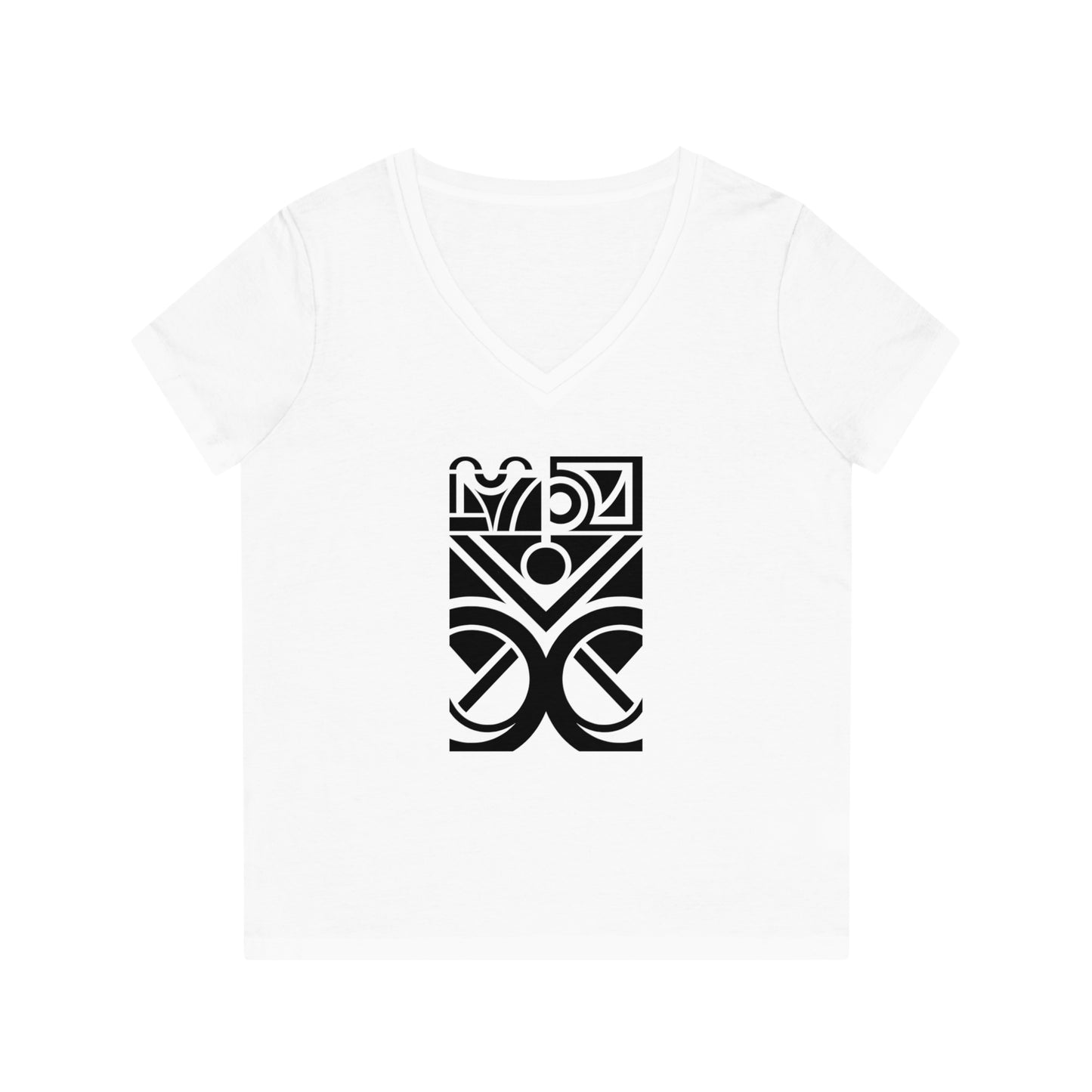 Women's Evoker 100% Organic Cotton V-Neck T-Shirt (Design 27)