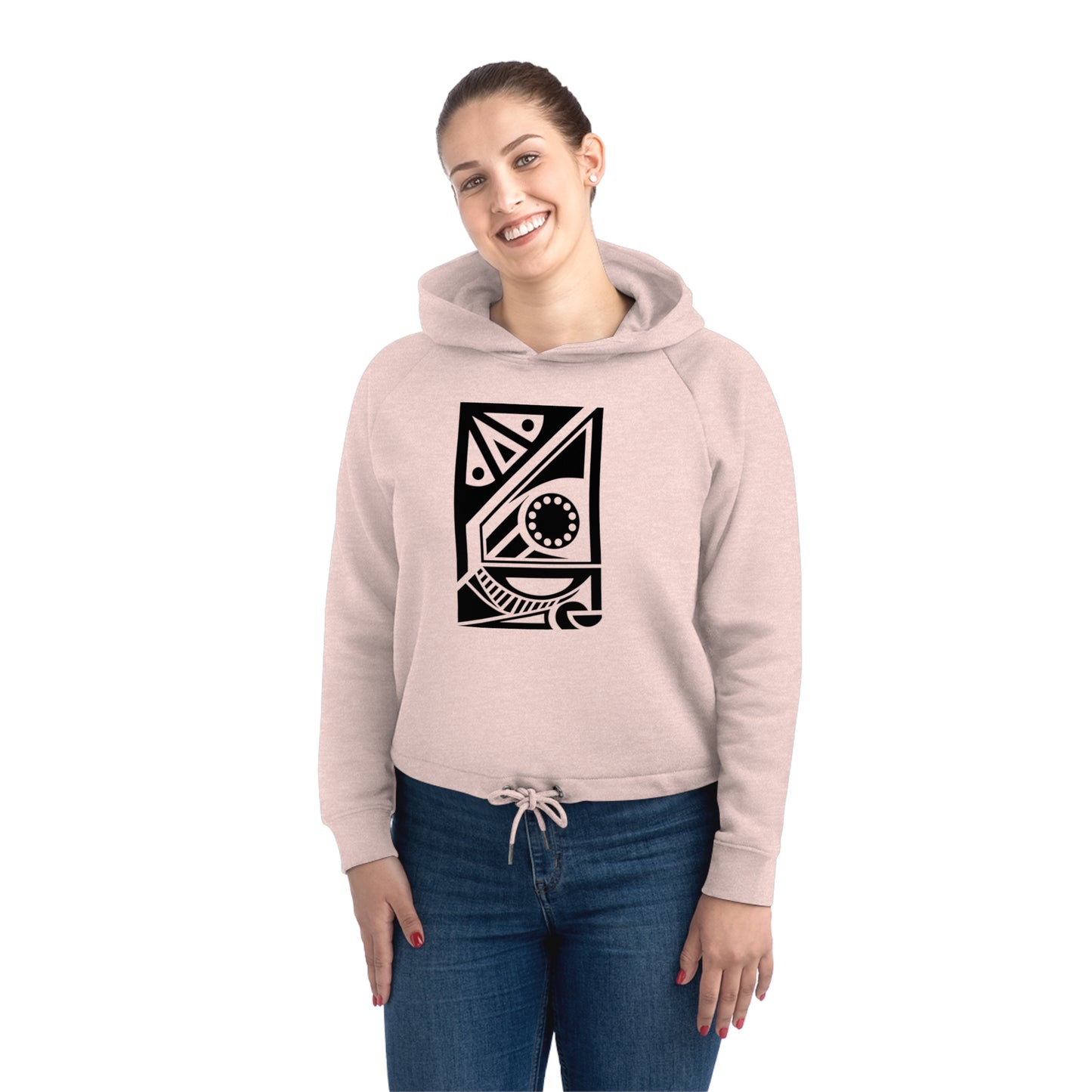 Women's Bower 85% Organic Cotton Cropped Hoodie (Design 17[2])