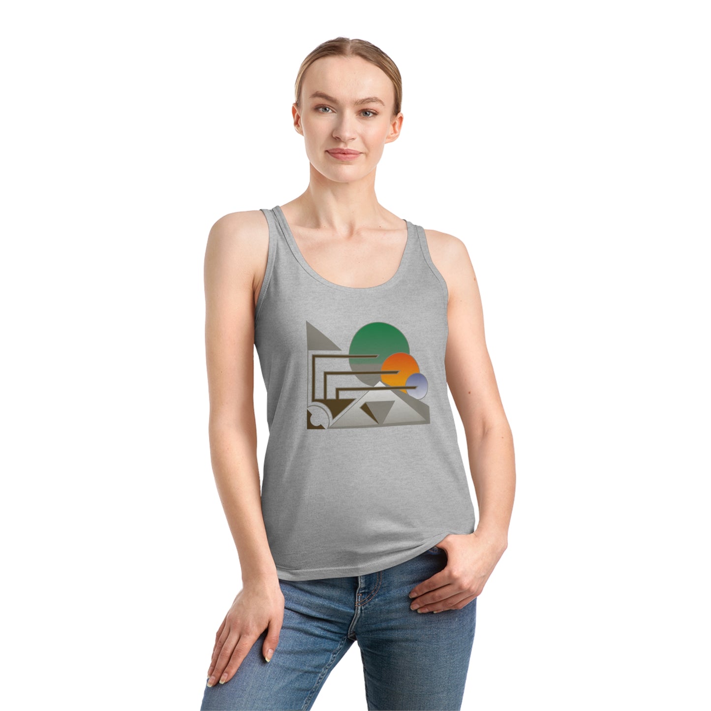 Women's Dreamer 100% Organic Cotton Tank Top (Design 13)