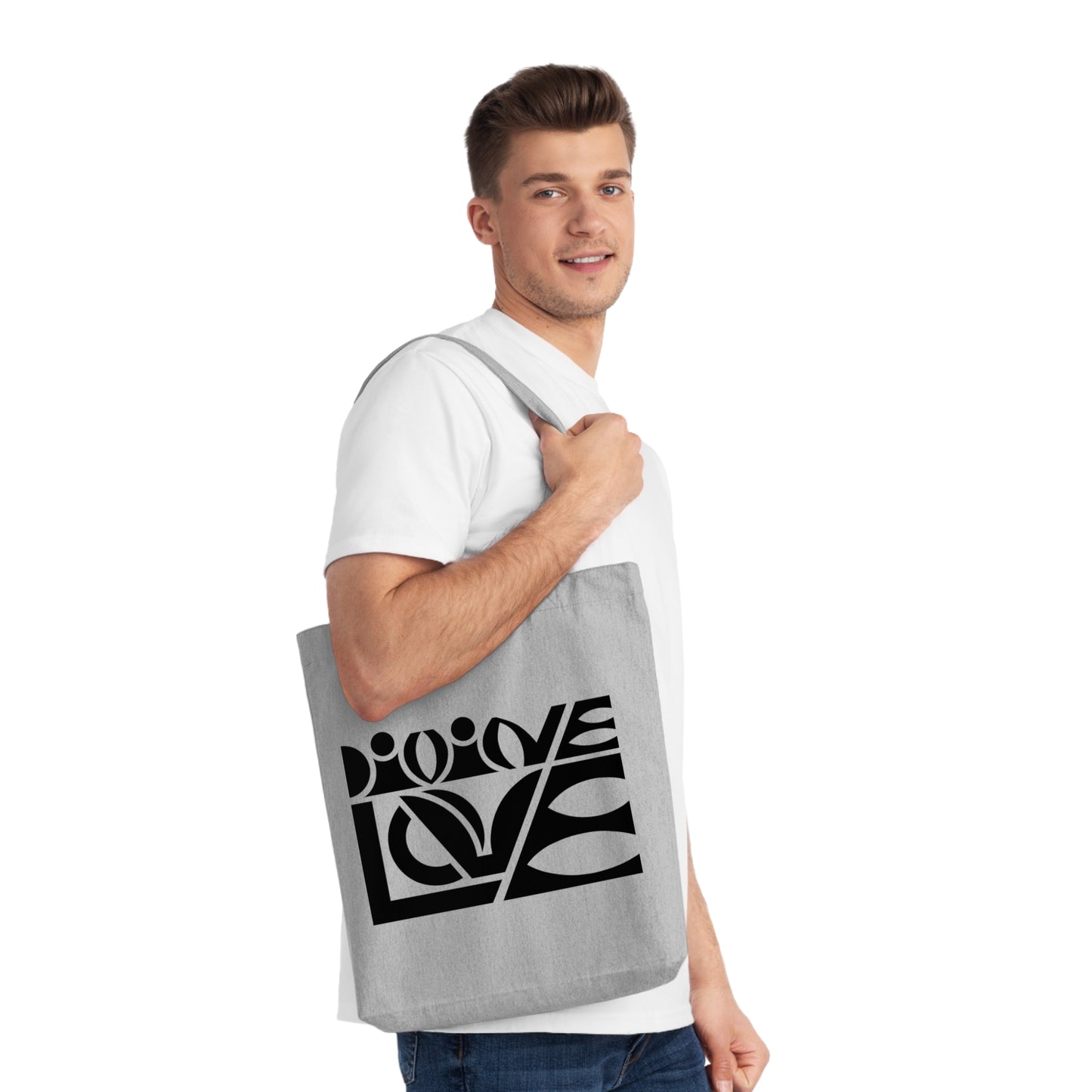 Woven Tote Bag (80% Recycled Cotton and 20% Recycled Polyester) - Divine Love