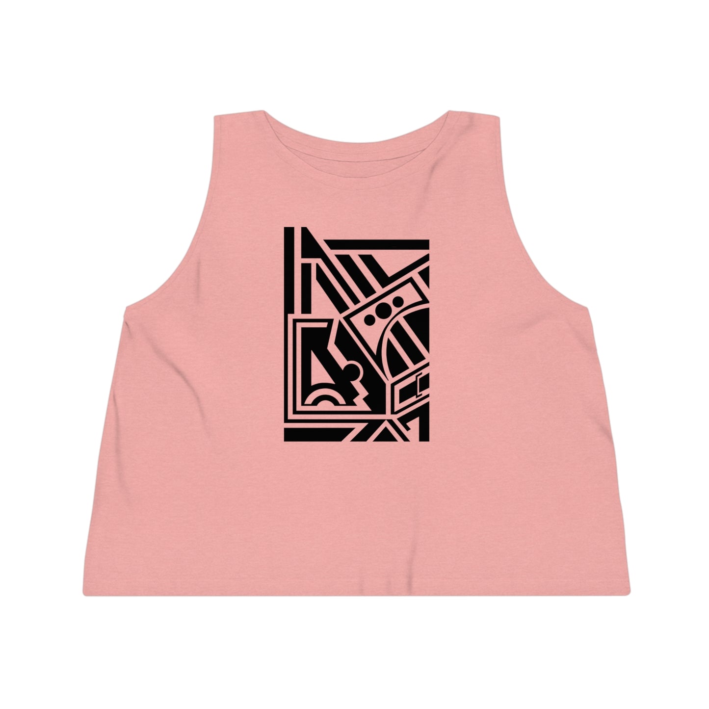 Women's Dancer 100% Organic Cotton Cropped Tank Top (Design 2)