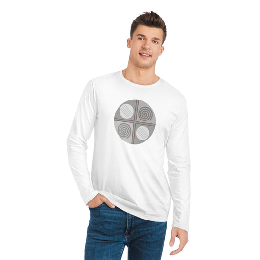 Men's 100% Organic Cotton Sparker Long Sleeve Shirt (Design 15)