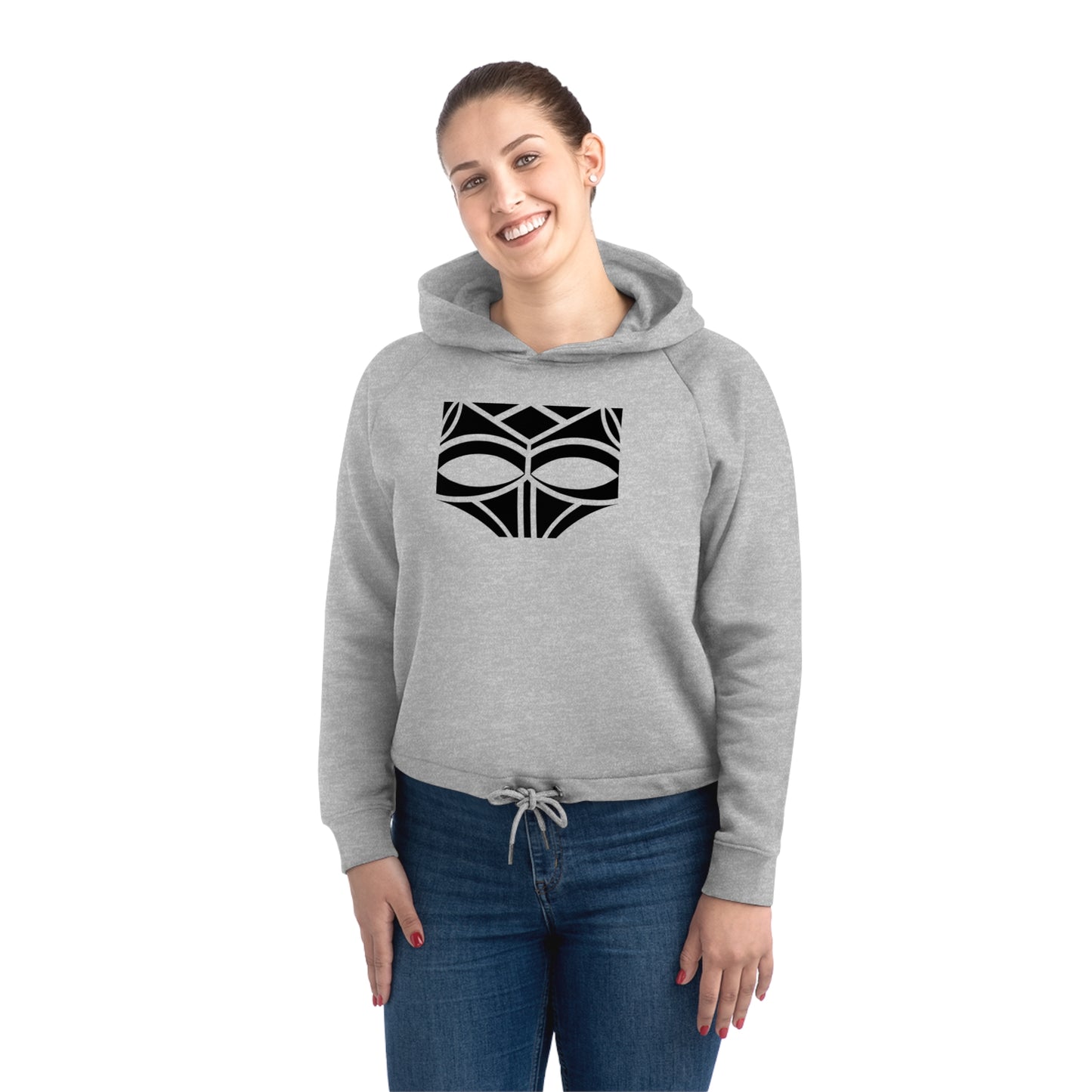 Women's Bower 85% Organic Cotton Cropped Hoodie (Design 3)