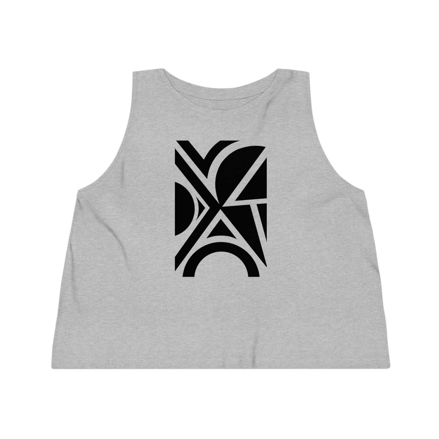 Women's Dancer 100% Organic Cotton Cropped Tank Top (Design 5)