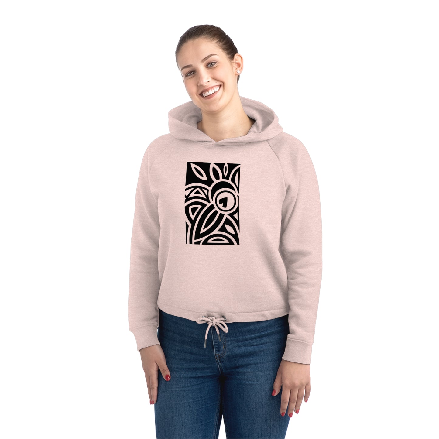 Women's Bower 85% Organic Cotton Cropped Hoodie (Design 23)