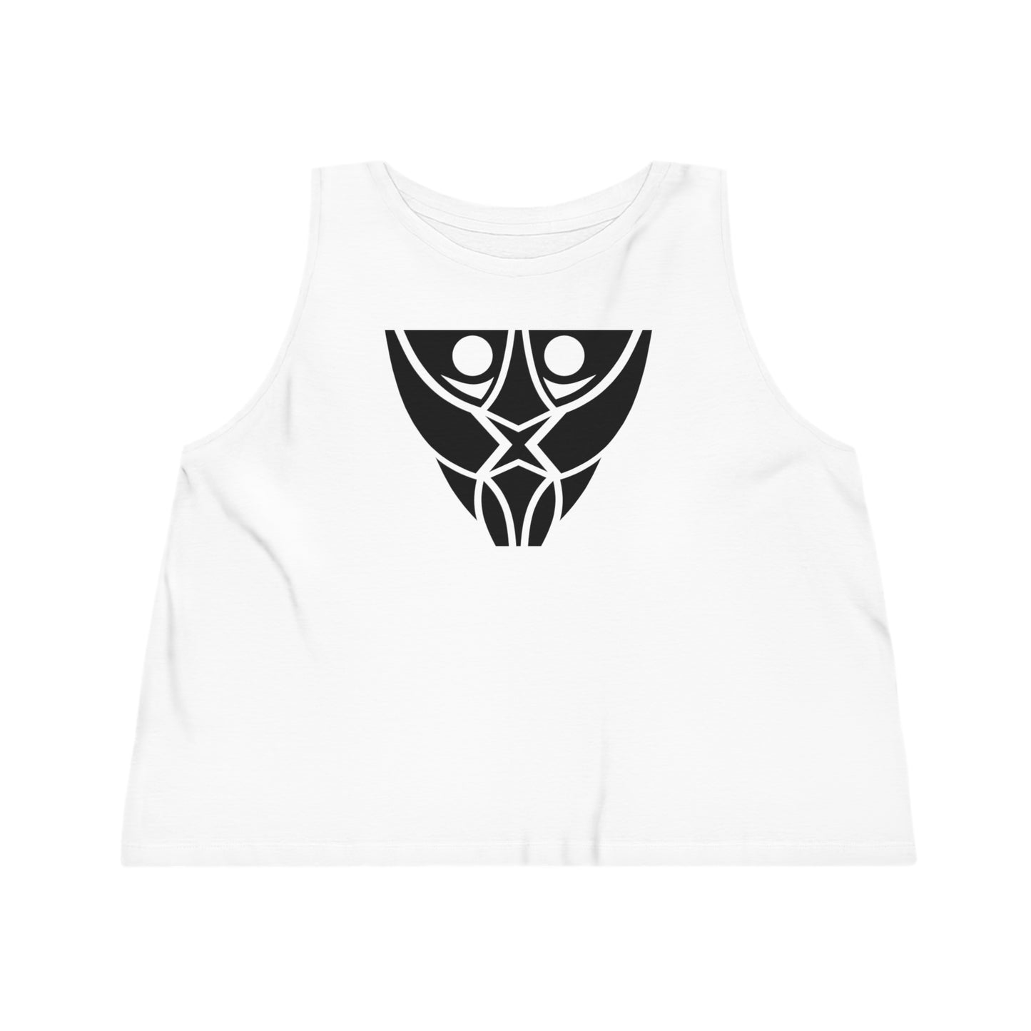 Women's Dancer 100% Organic Cotton Cropped Tank Top (Design 19)