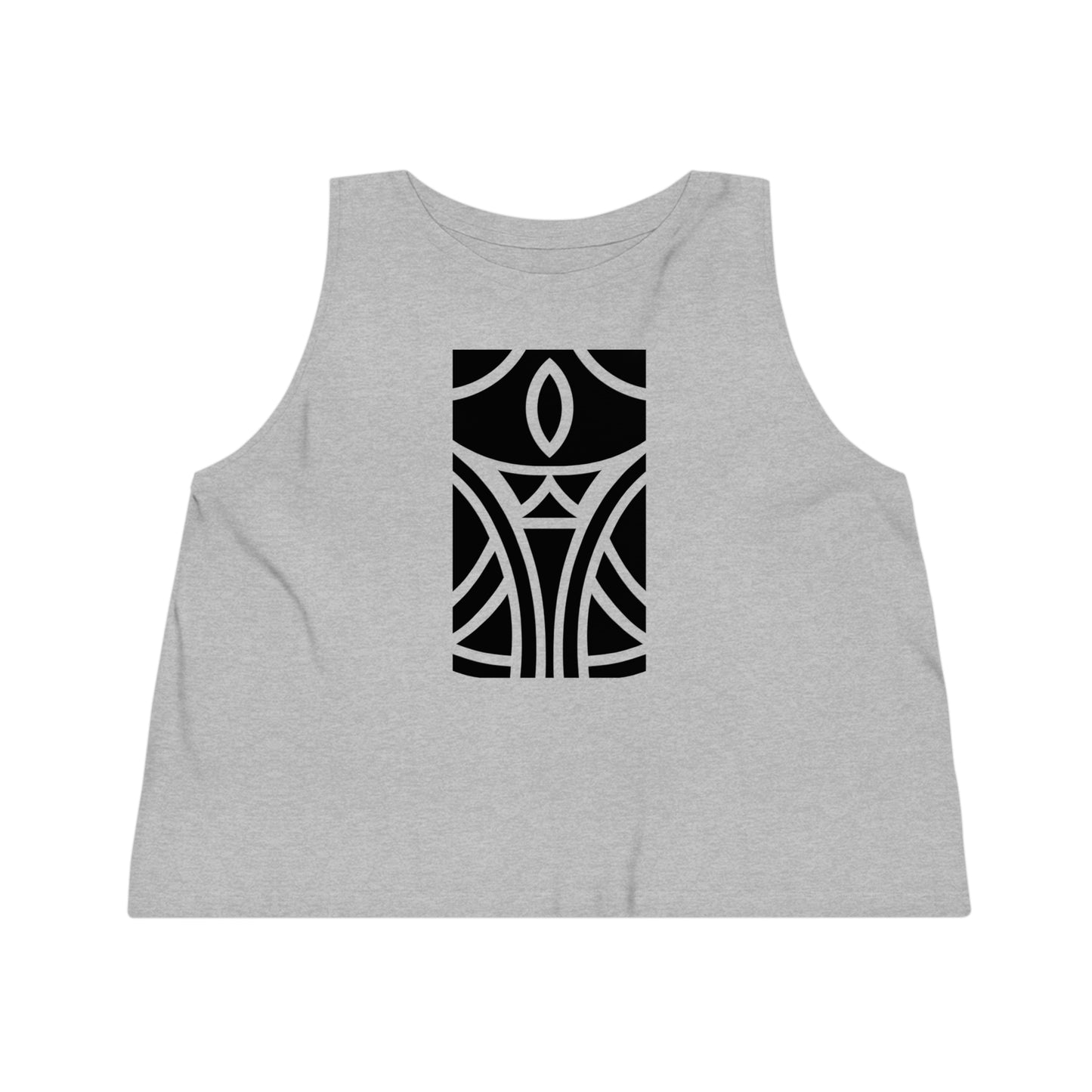 Women's Dancer 100% Organic Cotton Cropped Tank Top (Design 12)