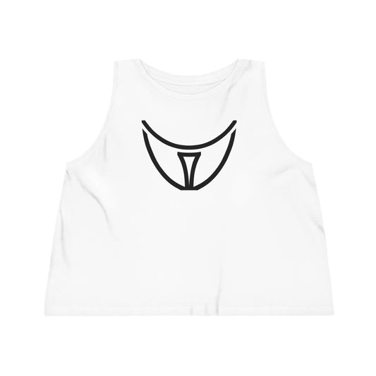 Women's Dancer 100% Organic Cotton Cropped Tank Top (Design 21)