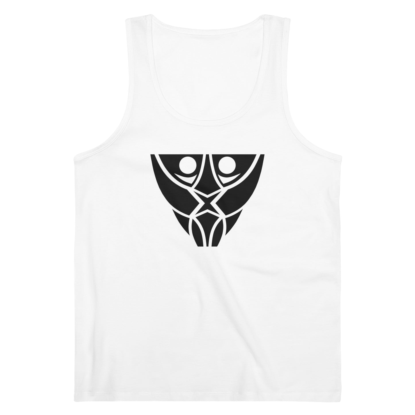 Men's Specter 100% Organic Cotton White Tank Top (Design 19)